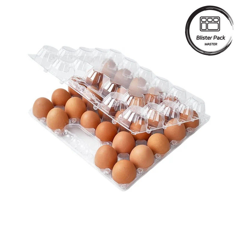 28 Τρύπες Θερμοσυσκευασμένο Custom Clear PET Plastic Διαφανές Τραπέζι Βύστες Αβγών Για Αβγά Κοτόπουλου