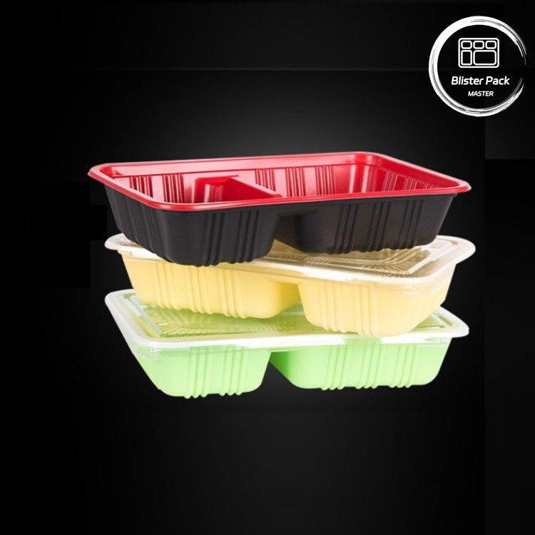Περιβαλλοντικά φιλικό 3 διαμερίσματα Bento Box μίας χρήσης PP πλαστικό μικροκυμάτων και ψυγείο ασφαλή