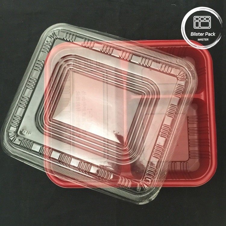 Περιβαλλοντικά φιλικό 3 διαμερίσματα Bento Box μίας χρήσης PP πλαστικό μικροκυμάτων και ψυγείο ασφαλή